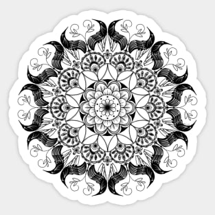 Black Bird Mandala Sticker